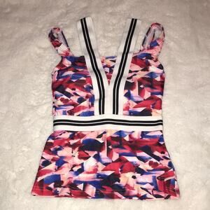 New Lime Ricki High Rise Tankini Swim Top